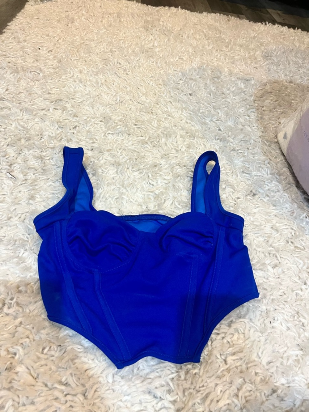 SHEIN Royal Blue Bustier Swim Top